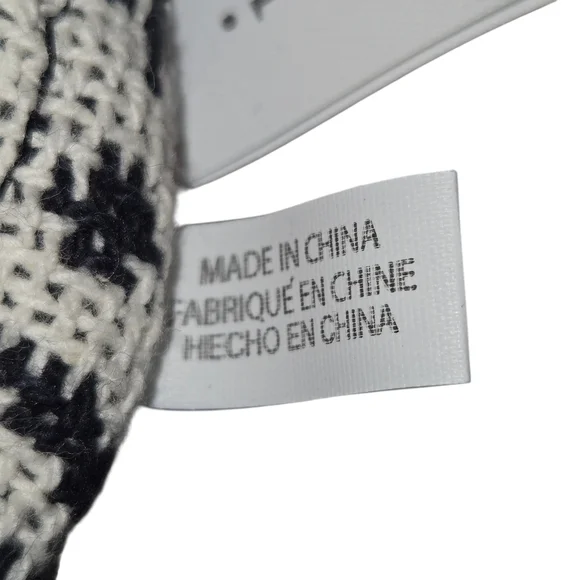 Thirty One Jewell‎ NWOT Black & White Rio Weave XL Reversible Tote 16"X14"X5" - Picture 13 of 14